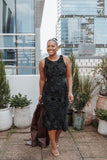 Melinda Sleeveless Velvet Maxi Black