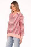 Beau Long Sleeve Jersey Top Pink Stripe
