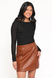 Bellatrix Textured Knit Top Black