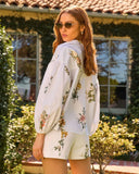 Painted Garden Floral Button Down Top