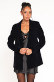 Clive Velvet Blazer Navy
