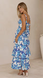 Odilia Maxi Dress Blue White Floral