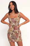 Awhina Mini Dress Jacquard Floral