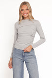 Nissa Long Sleeve Top Heather Grey