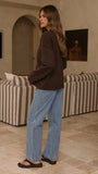 MVN Adrianne Crew Neck Knit Jumper Brown