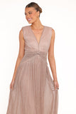 Cara Maxi Dress Rose Gold
