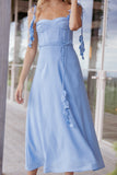 Della Midi Dress Pale Blue