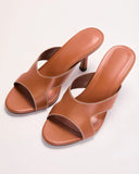 Sloana Open Toe Vegan Leather Mules