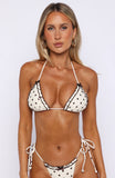 Daphne Bikini Top Cream Choc Polka Dot