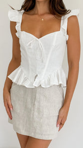 Uzima Frill Top White