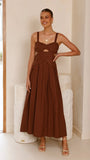 Harleigh Midi Dress Brown