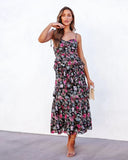 Kaycee Floral Tiered Midi Dress