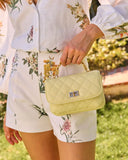 Laura Quilted Vegan Leather Top Handle Bag