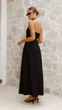 Astrid Strapless Maxi Dress Black