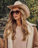 Doune Faux Suede Western Hat