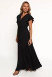 Maverick Wrap Maxi Dress Black