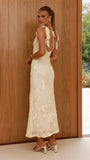 Usha Tie Strap Maxi Dress Yellow