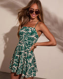 Salena Pleated Palm Romper