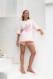 Loa Graphic Tee Pink Red