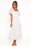 Tierney Midi Dress White