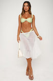 Coastal Grain Knit Skirt White