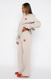 With Love For You Wide Leg Sweatpants Moon