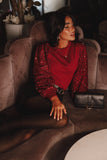 Rowan Sequin Sleeve Top Burgundy