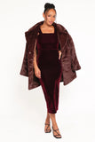 Hyatt Velvet Dress Burgundy