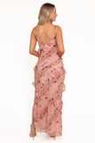 Ciao Ruffles Maxi Dress Pale Pink Floral