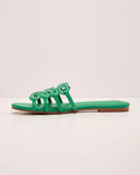 Sandy Toes Vegan Leather Petal Anagram Sandals