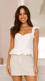 Uzima Frill Top White