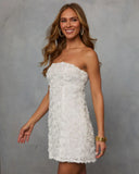 Purely Yours 3D Floral Applique Mini Dress