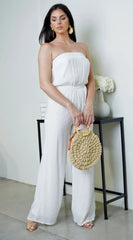 May Tube Jumpsuit White