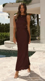 Sia Maxi Dress Chocolate
