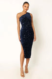 Kiki One Shoulder Midi Dress Midnight