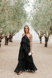 Chasity Halterneck Maxi Dress Black
