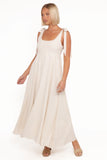 Valara Tie Shoulder Maxi Dress Oatmeal