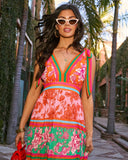 Wander On Floral Colorblock Maxi Dress