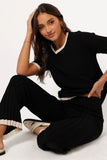 Henrie Knit Set Black Beige