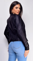 Boston Everyday PU Leather Jacket Black
