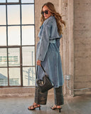 Johanne Denim Waist Tie Trench Coat