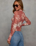Emelie Mesh Floral Top