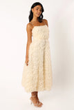 Kade Textured Midi Dress White