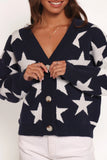 Sailor Star Knit Cardigan Navy