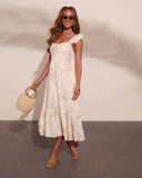 Refined Muse Floral Fit and Flare Midi Dress