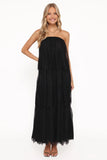 Bloom Strapless Maxi Dress Black Lace
