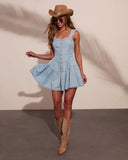 Abigail Tiered Chambray Romper