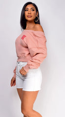 Kali Off Shoulder Sweater Pink