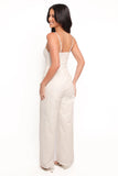 Metra Scalloped Jumpsuit White