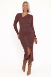 Valia Midi Dress Espresso